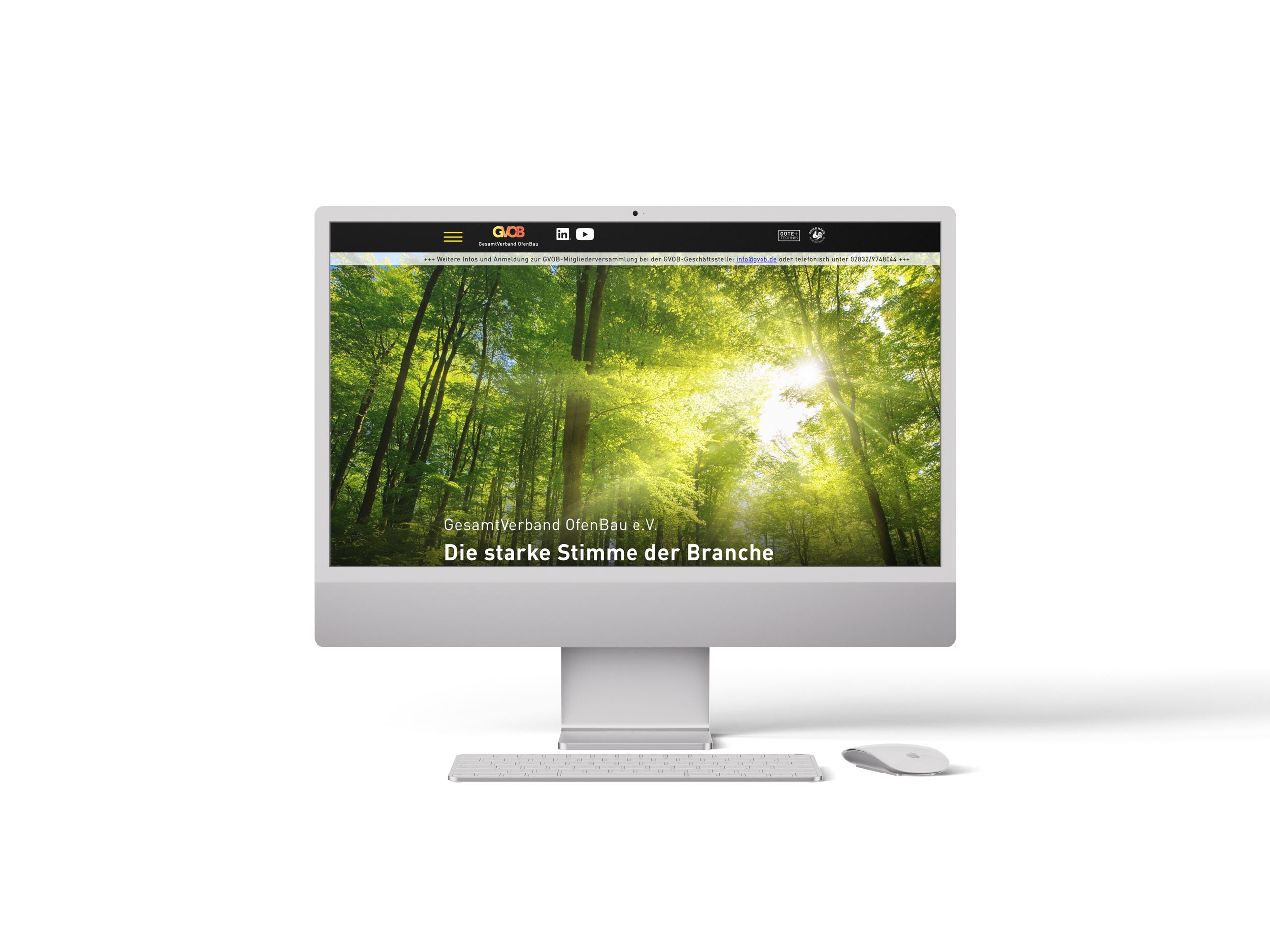 Mockup der GVOB-Website
