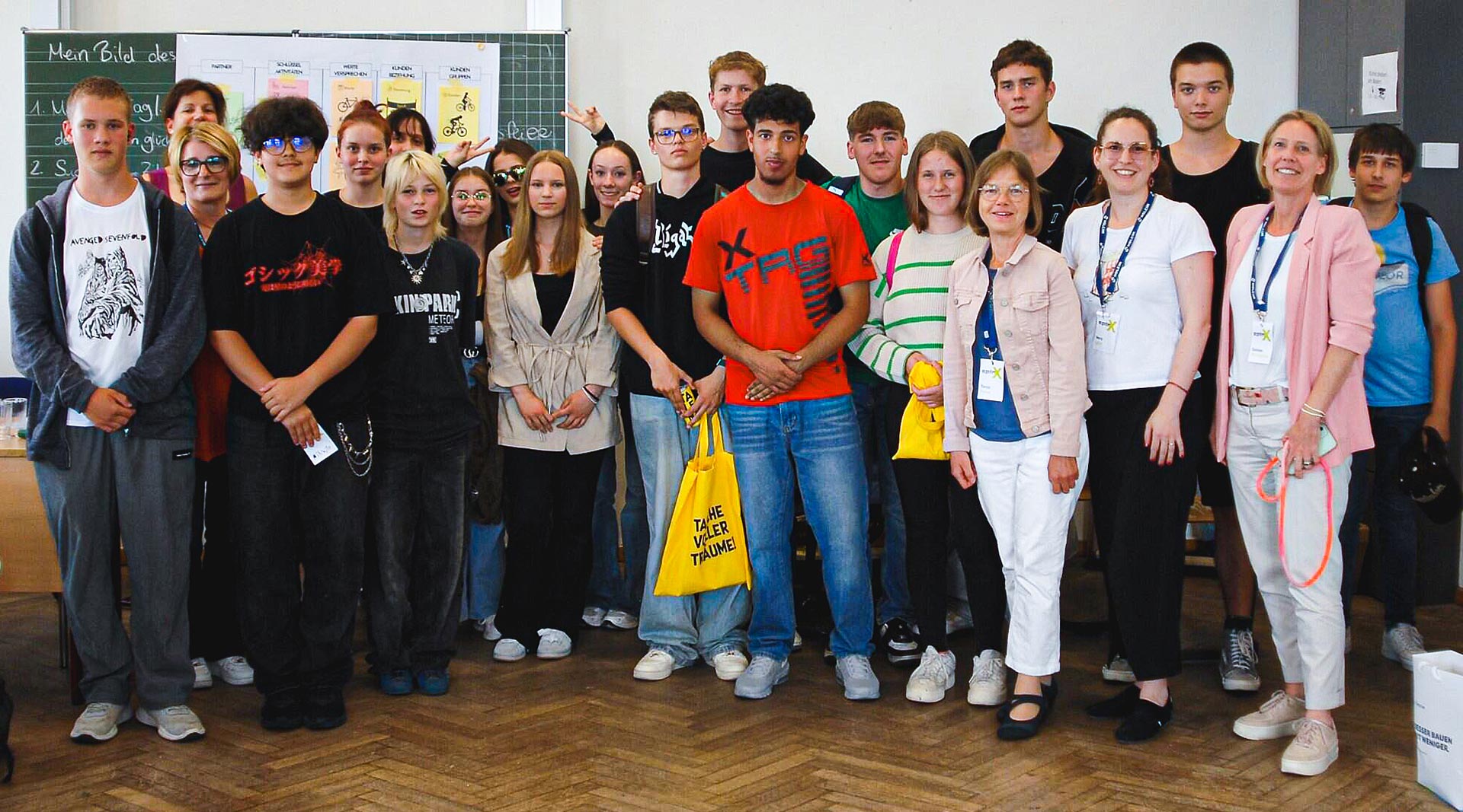 Gruppenbild der teilnehmenden Schüler:innen der Sichelschule Balingen